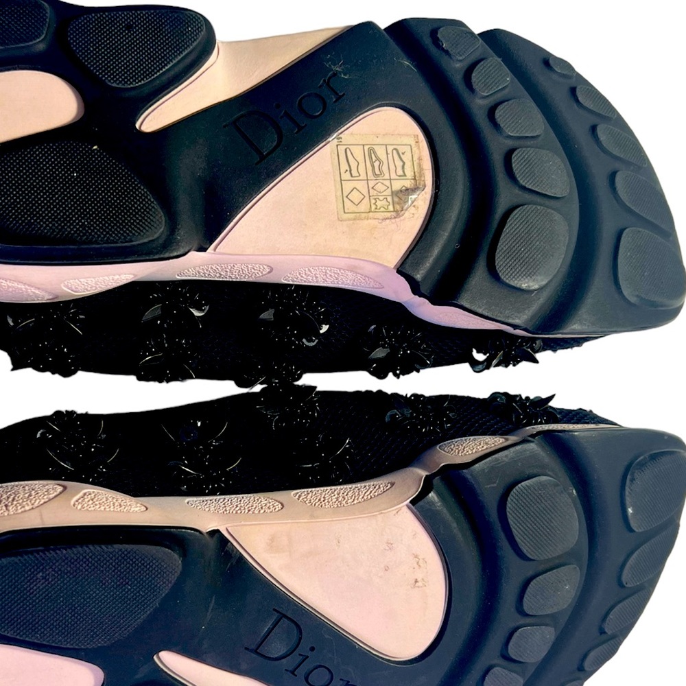 Christian Dior Black Sequin Embellishments Sneakers Size 8 - Picture 12 of 17